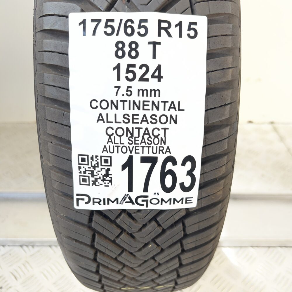 Pneumatico Usato 175 65 R15 88T Continental AllSeason Contact 94% 4 Stagioni | Gomme Usate | PrimaGomme.it Pneumatico usato 175 65 R15 Continental AllSeason Contact - foto 6