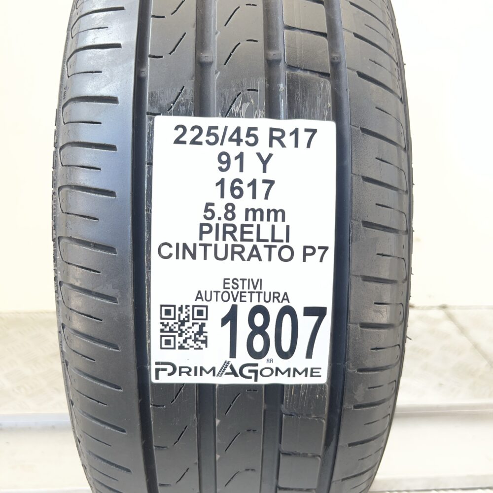 Pneumatico Usato 225 45 R17 91Y PIRELLI Cinturato P7 83% Estivo | Gomme Usate | PrimaGomme.it Pneumatico usato 225 45 R17 PIRELLI Cinturato P7 - foto 7