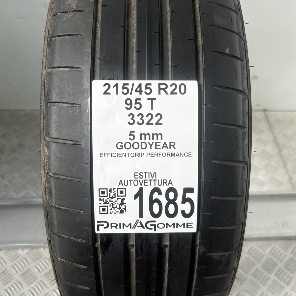 Gomma Usata 215 45 R20 95T Goodyear EfficientGrip Performance 71% Estiva | Gomme Usate | PrimaGomme.it Gomma Usata 215 45 R20 95T Goodyear EfficientGrip Performance 71% Estiva - immagine 2