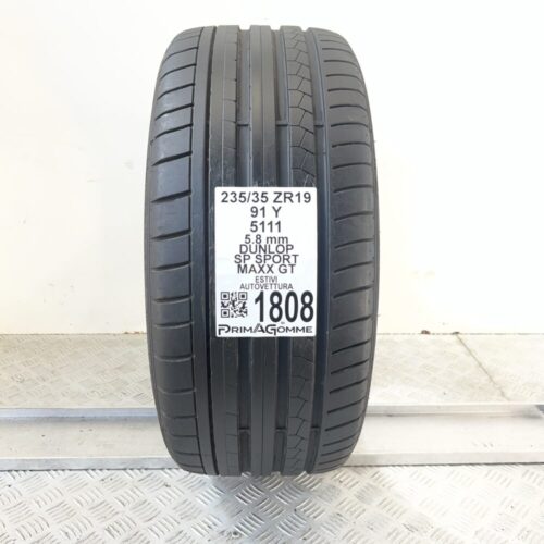 Pneumatico Usato 235 35 ZR19 91Y DUNLOP SP Sport Maxx GT 83% Estivo