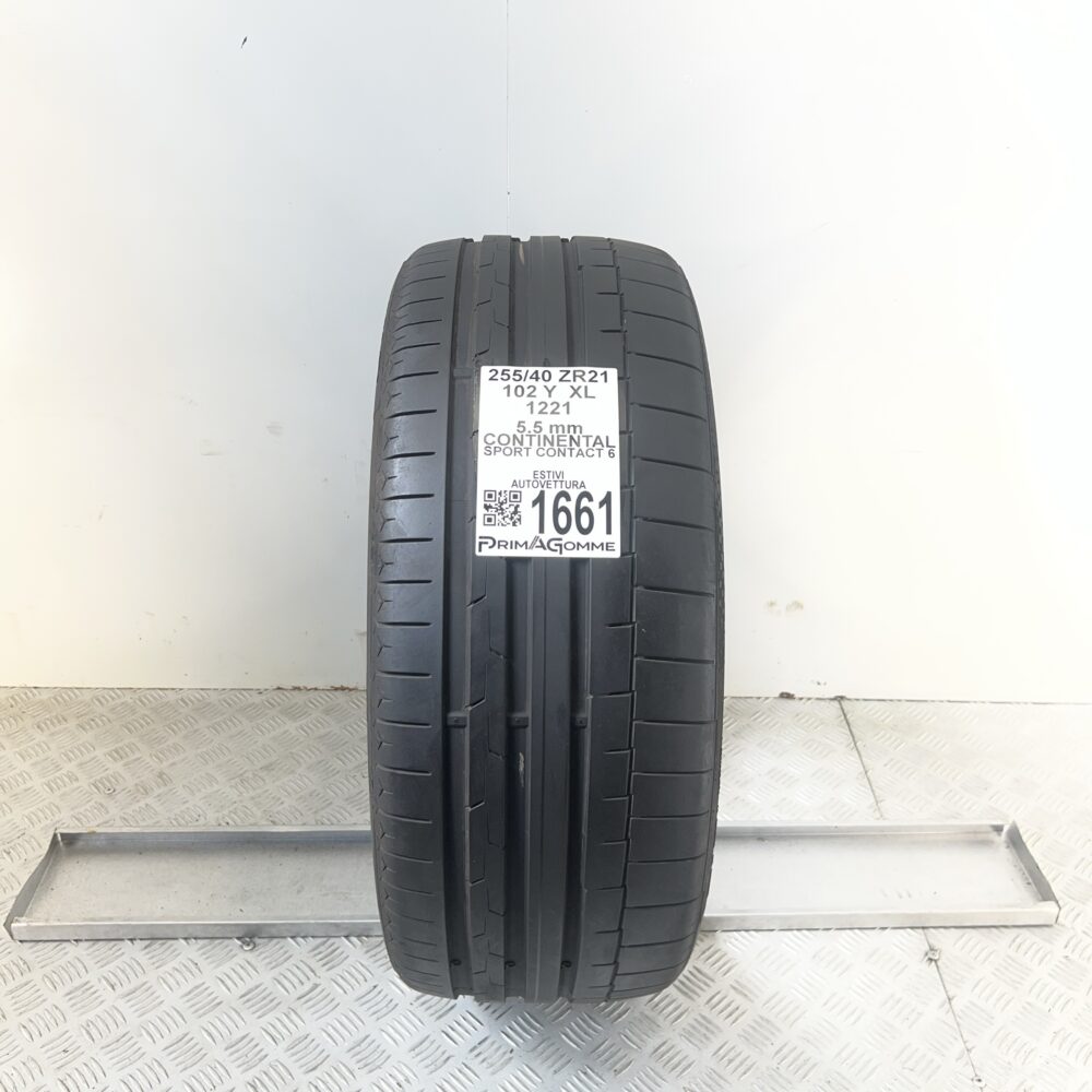 Gomma Usata 255 40 ZR21 102Y XL Continental Sport Contact 6 79% Estiva | Gomme Usate | PrimaGomme.it Gomma Usata 255 40 ZR21 102Y XL Continental Sport Contact 6 79% Estiva