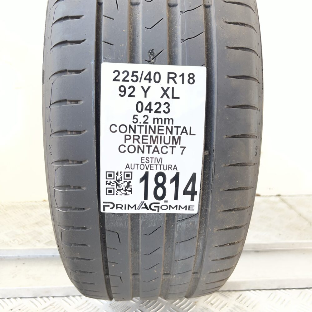 Pneumatico Usato 225 40 R18 XL 92Y CONTINENTAL Premium Contact 7 74% Estivo | Gomme Usate | PrimaGomme.it Pneumatico usato 225 40 R18 CONTINENTAL Premium Contact 7 - foto 7