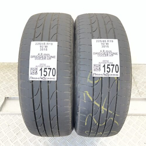 Gomme Usate 225 45 R19 92W Bridgestone Dueler H/P Estive