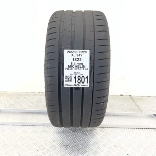 Pneumatico Usato 265 30 ZR20 XL 94Y MICHELIN Pilot Sport 4S 77% Estivo