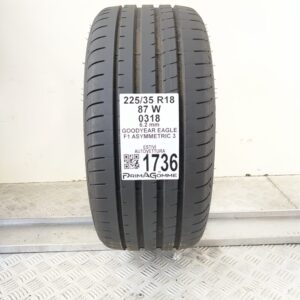 Pneumatico Usato 225 35 R18 87W Goodyear Eagle F1 Asymmetric 3 89% Estivo