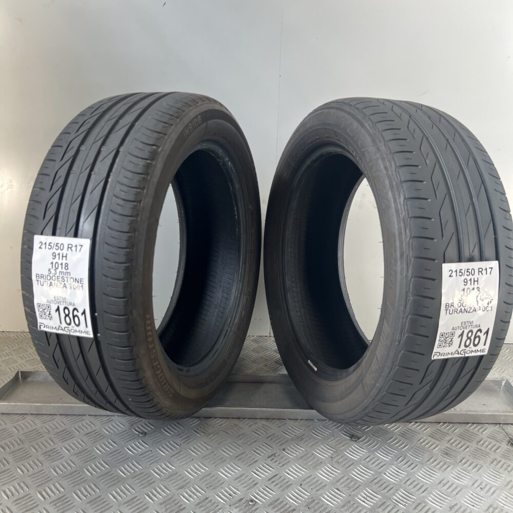 Pneumatici Usati 215 50 R17 91H Bridgestone Turanza T001 76% Estive | Gomme Usate | PrimaGomme.it Pneumatici usati 215 50 R17 Bridgestone Turanza T001