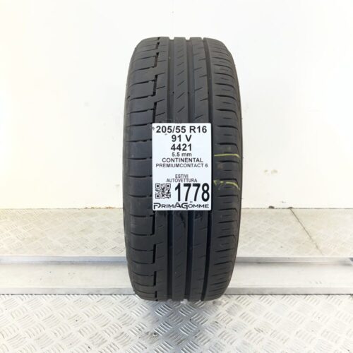 Pneumatico Usato 205 55 R16 91V CONTINENTAL PremiumContact 6 79% Estivo