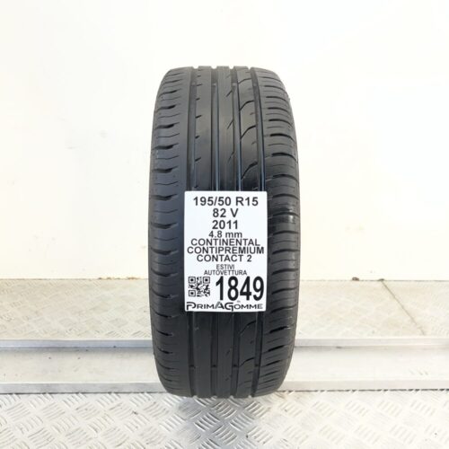 Pneumatico Usato 195 50 R15 82V CONTINENTAL Contipremium Contact 2 Estivo