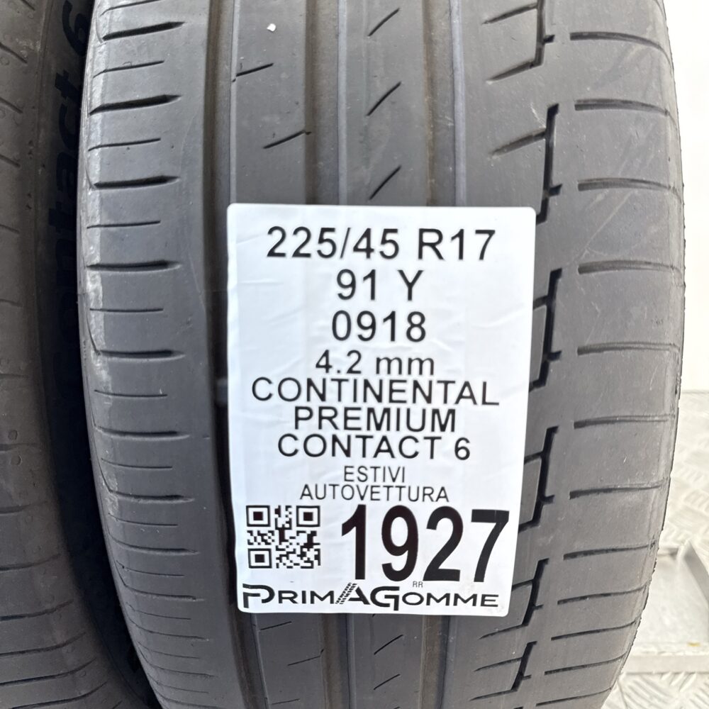 Pneumatici Usati 225 45 R17 91Y Continental Premium Contact 6 Estive | Gomme Usate | PrimaGomme.it Pneumatici usati 225 45 R17 Continental Premium Contact 6 - foto 7