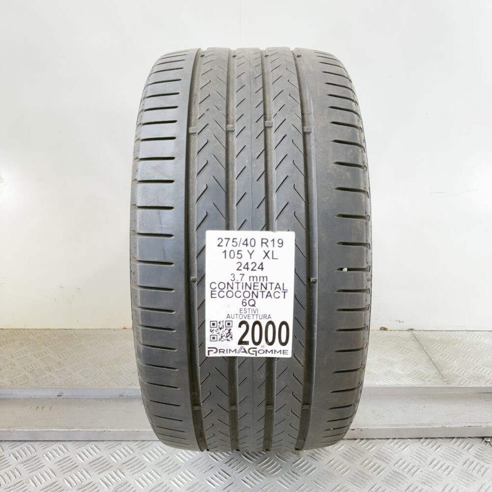 Pneumatico Usato 275 40 R19 XL 105Y Continental EcoContact 6Q Estivo | Gomme Usate | PrimaGomme.it Pneumatico usato 275 40 R19 Continental EcoContact 6Q - foto 7