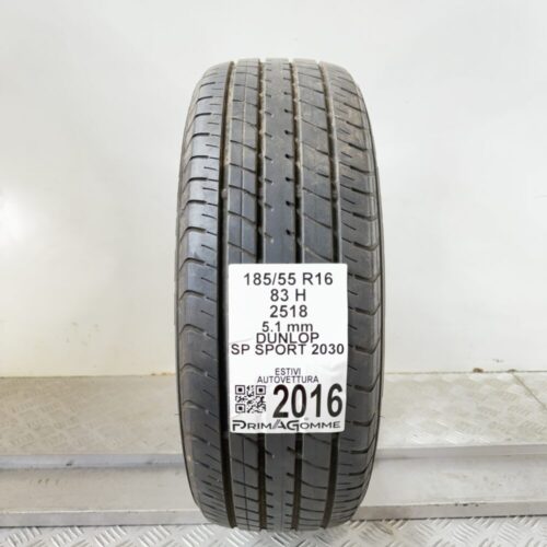 Pneumatico Usato 185 55 R16 83H Dunlop SP Sport 2030 73% Estivo