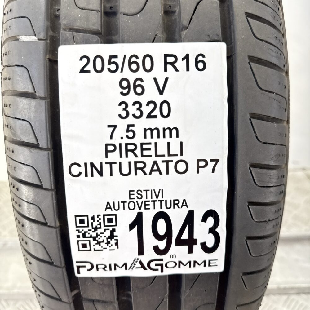 Pneumatico Usato 205 60 R16 96V Pirelli Cinturato P7 100% Estivo | Gomme Usate | PrimaGomme.it Pneumatico usato 205 60 R16 Pirelli Cinturato P7 - foto 6