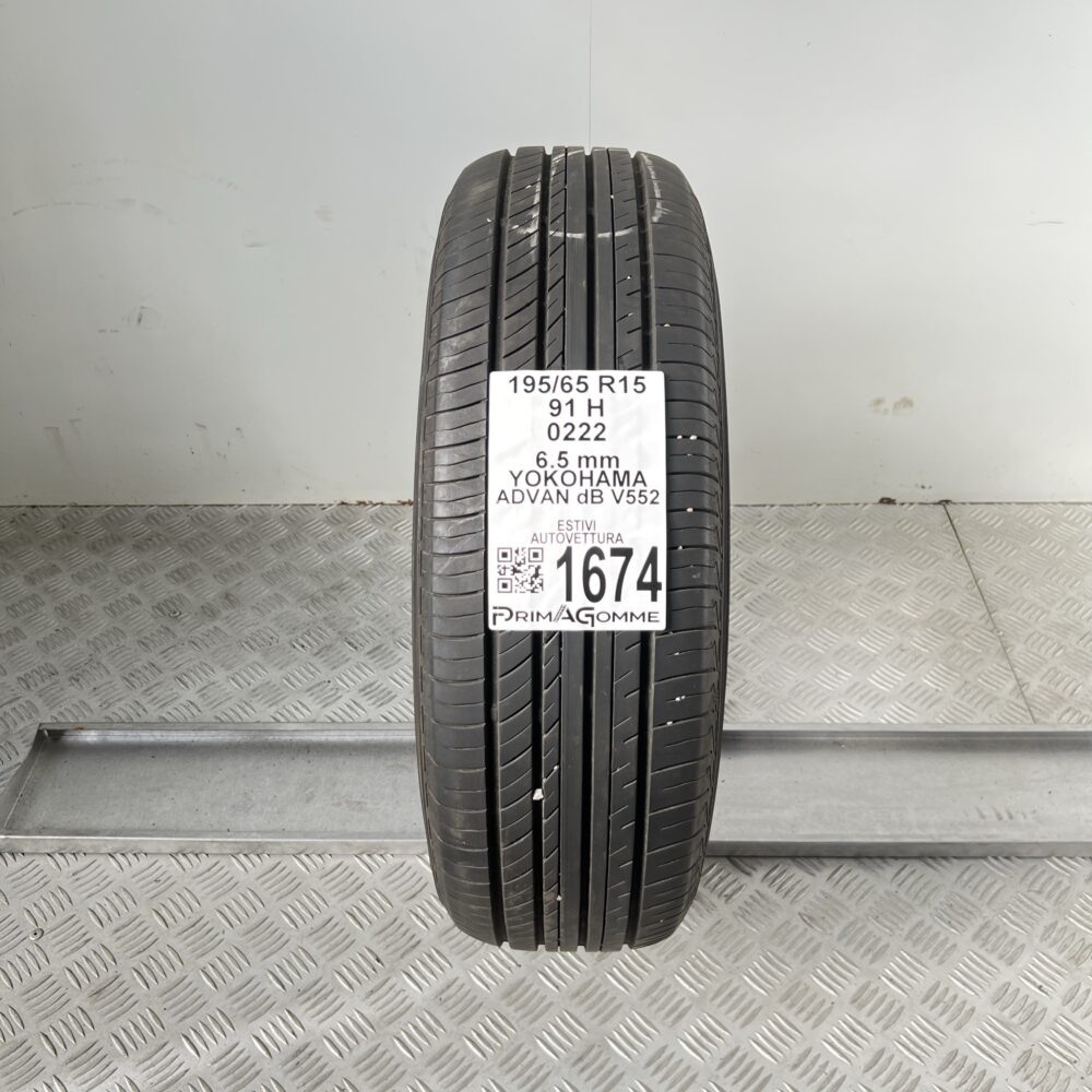 Pneumatico Usato 195 65 R15 91H Yokohama Advan dB V552 93% Estivo | Gomme Usate | PrimaGomme.it Pneumatico Usato 195 65 R15 91H Yokohama Advan dB V552 93% Estivo