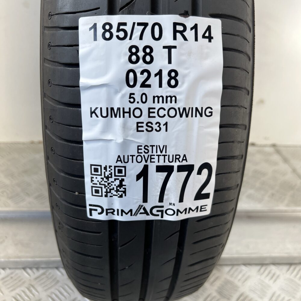 Pneumatico Usato 185 70 R14 88T Kumho Ecowing ES31 71% Estivo | Gomme Usate | PrimaGomme.it Pneumatico usato 185 70 R14 Kumho Ecowing ES31 - foto 6