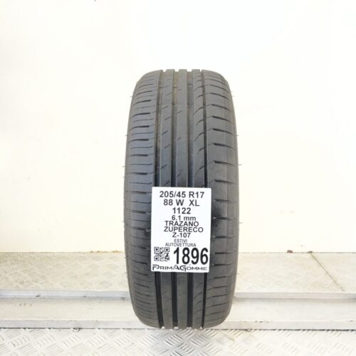 Pneumatico Usato 205 45 R17 XL 88W Trazano Zupereco Z-107 87% Estivo