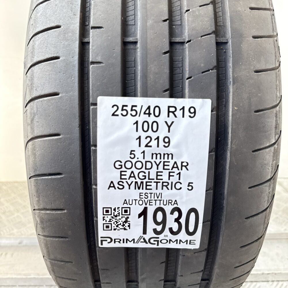 Pneumatico Usato 255 40 R19 100Y Goodyear Eagle F1 Asymetric 5 73% Estivo | Gomme Usate | PrimaGomme.it Pneumatico usato 255 40 R19 Goodyear Eagle F1 Asymetric 5 - foto 6