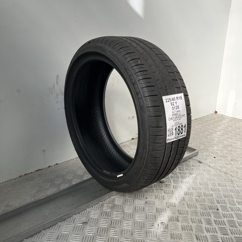 Pneumatico Usato 225 40 R18 92Y Pirelli Cinturato P7 RunFlat 96% Estivo | Gomme Usate | PrimaGomme.it Pneumatico usato 225 40 R18 Pirelli Cinturato P7