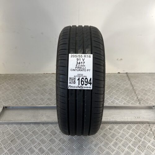Pneumatico Usato 205 55 R16 91V Pirelli Cinturato P7 90% Estivo