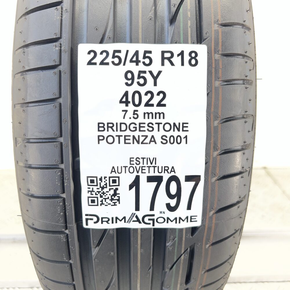 Pneumatico Usato 225 45 R18 95Y BRIDGESTONE Potenza S001 100% Estivo | Gomme Usate | PrimaGomme.it Pneumatico usato 225 45 R18 BRIDGESTONE Potenza S001 - foto 7