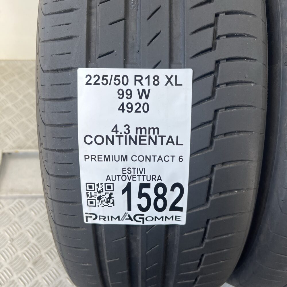 Gomme Usate 225 50 R18 XL 99W Continental Premium Contact 6 Estive | Gomme Usate | PrimaGomme.it Gomme Usate 225 50 R18 XL 99W Continental Premium Contact 6 Estive - immagine 2