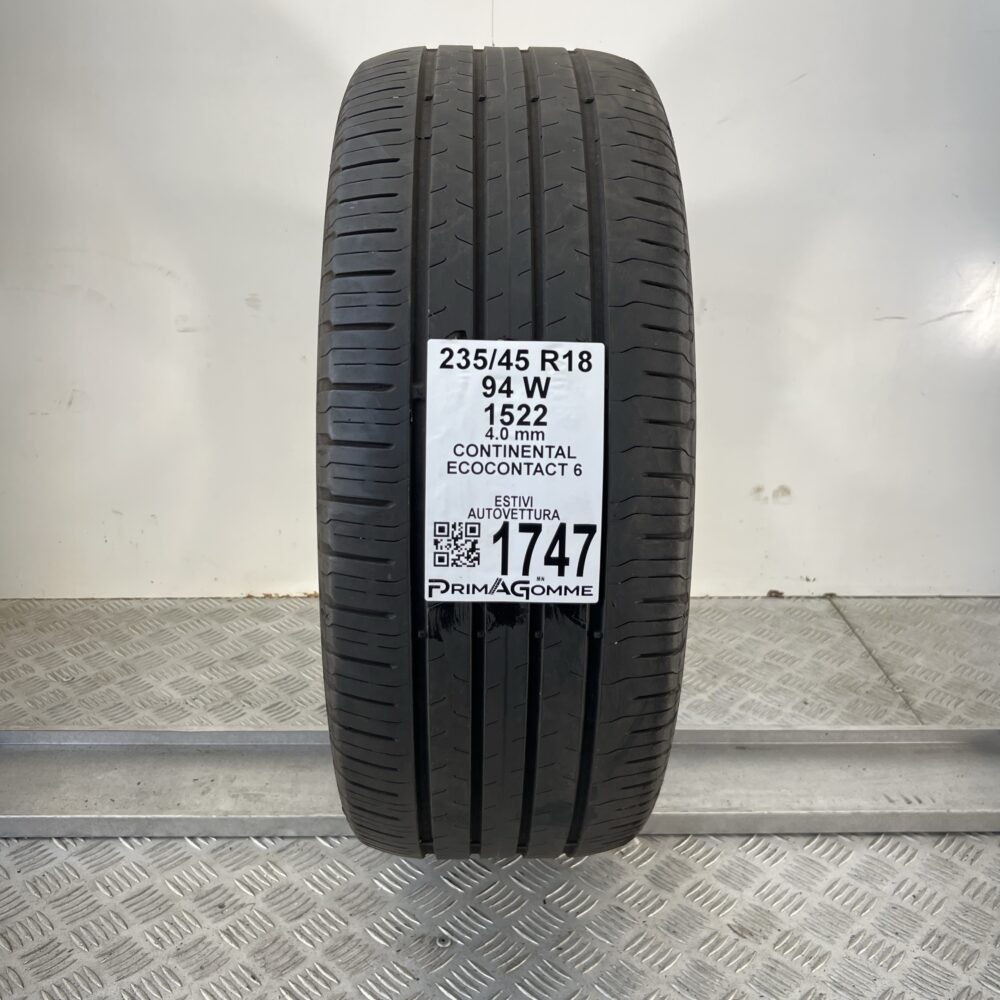 Pneumatico Usato 235 45 R18 94W CONTINENTAL EcoContact 6 Estivo | Gomme Usate | PrimaGomme.it Pneumatico usato 235 45 R18 CONTINENTAL EcoContact 6 - foto 7