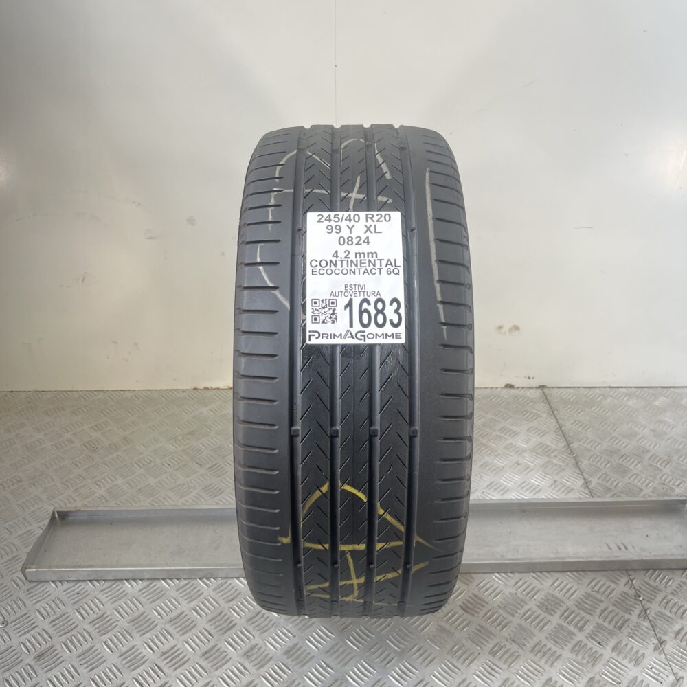Gomma Usata 245 40 R20 99Y XL Continental Ecocontact 6 60% Estiva | Gomme Usate | PrimaGomme.it Gomma Usata 245 40 R20 99Y XL Continental Ecocontact 6 60% Estiva