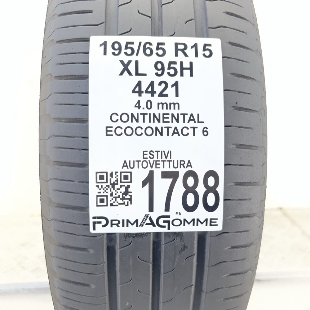Pneumatico Usato 195 65 R15 XL 95H Continental EcoContact 6 Estivo | Gomme Usate | PrimaGomme.it Pneumatico usato 195 65 R15 Continental EcoContact 6 - foto 7