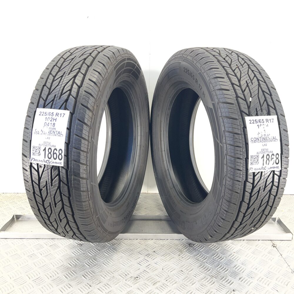 Pneumatici Usati 225 65 R17 102H CONTINENTAL ContiCrossContact LX2 100% Estive | Gomme Usate | PrimaGomme.it Pneumatici usati 225 65 R17 CONTINENTAL ContiCrossContact LX2