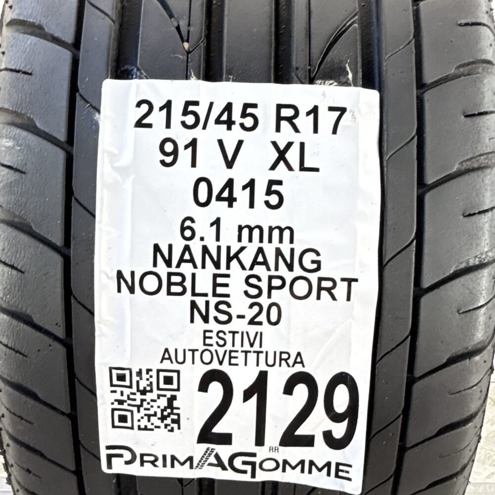 Pneumatico Usato 215 45 R17 XL 91V Nankang Noble Sport NS-20 87% Estivo | Gomme Usate | PrimaGomme.it Pneumatico usato 215 45 R17 Nankang Noble Sport NS-20 - foto 6