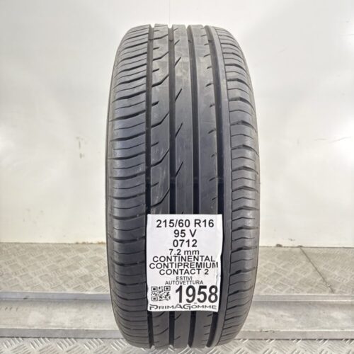 Pneumatico Usato 215 60 R16 95V Continental ContiPremiumContact 2 100% Estivo