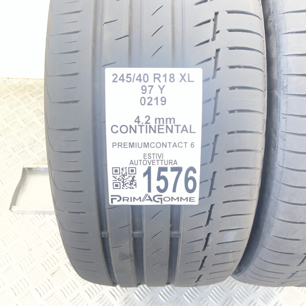 Gomme Usate 245 40 R18 XL 97Y Continental PremiumContact 6 Estive | Gomme Usate | PrimaGomme.it Gomme Usate 245 40 R18 XL 97Y Continental PremiumContact 6 Estive - immagine 2