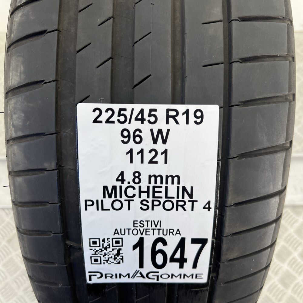 Gomma Usata 225 45 R19 96W Michelin Pilot Sport 4 68% Estiva | Gomme Usate | PrimaGomme.it Gomma Usata 225 45 R19 96W Michelin Pilot Sport 4 68% Estiva - immagine 2