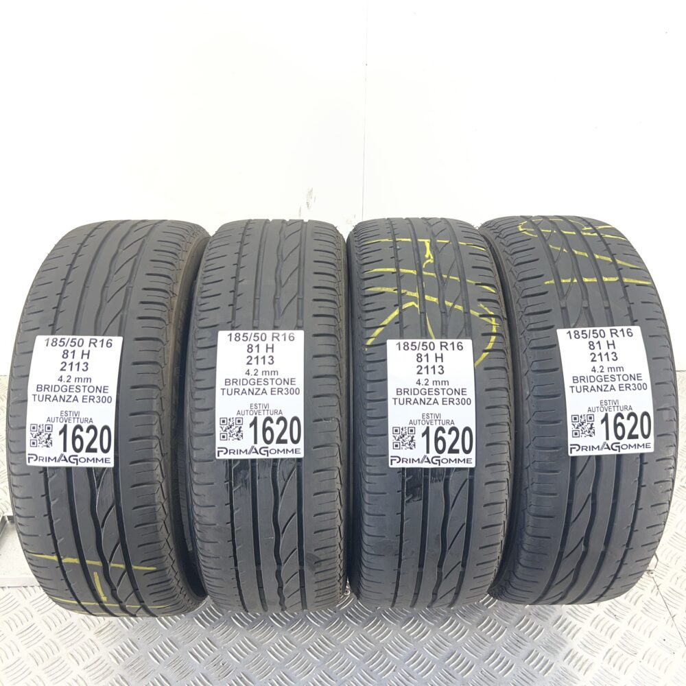 Gomme Usate 185 50 R16 81H Bridgestone Turanza ER300 Estive | Gomme Usate | PrimaGomme.it Gomme Usate 185 50 R16 81H Bridgestone Turanza ER300 Estive