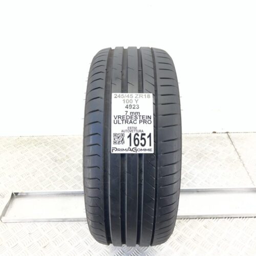 Gomma Usata 245 45 ZR18 100Y Vredestein Ultrac Pro 100% Estiva