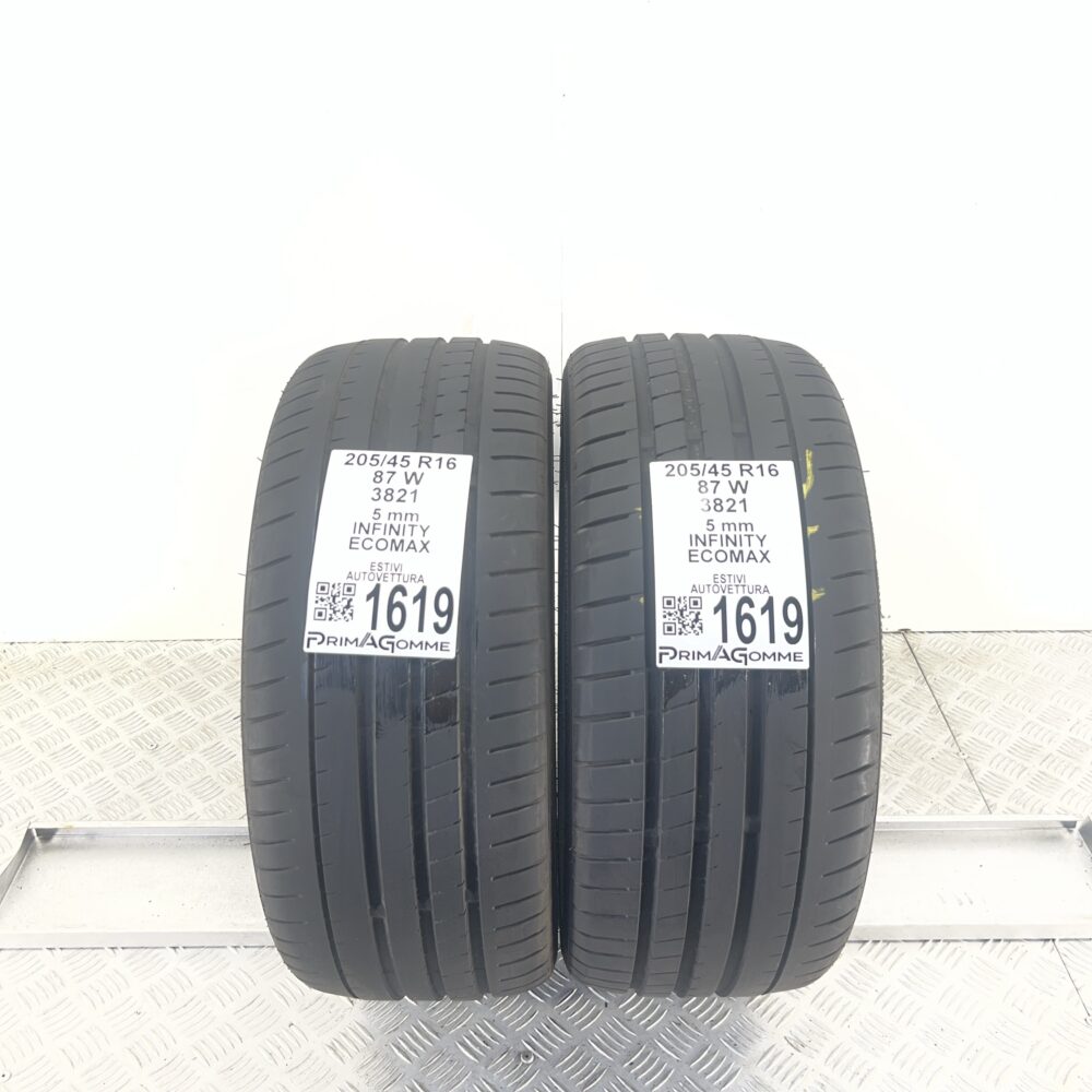 Pneumatici Usati 205 45 R16 87W Infinity Ecomax 71% Estive | Gomme Usate | PrimaGomme.it Pneumatici Usati 205 45 R16 87W Infinity Ecomax 71% Estive