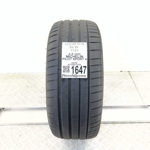 Gomma Usata 225 45 R19 96W Michelin Pilot Sport 4 68% Estiva