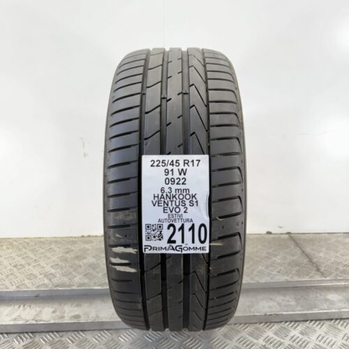 Pneumatico Usato 225 45 R17 91W Hankook Ventus S1 Evo 2 90% Estivo