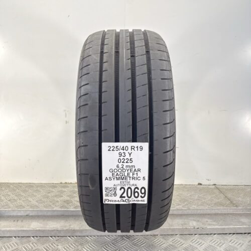 Pneumatico Usato 225 40 R19 93Y Goodyear Eagle F1 Asymmetric 5 89% Estivo