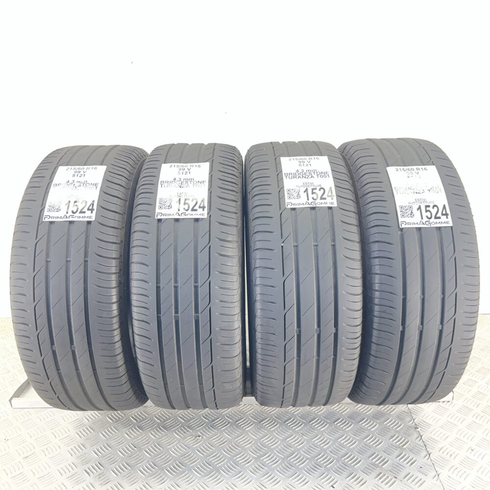Gomme Usate 215 60 R16 99V Bridgestone Turanza T001 Estive | Gomme Usate | PrimaGomme.it Gomme Usate 215 60 R16 99V Bridgestone Turanza T001 Estive