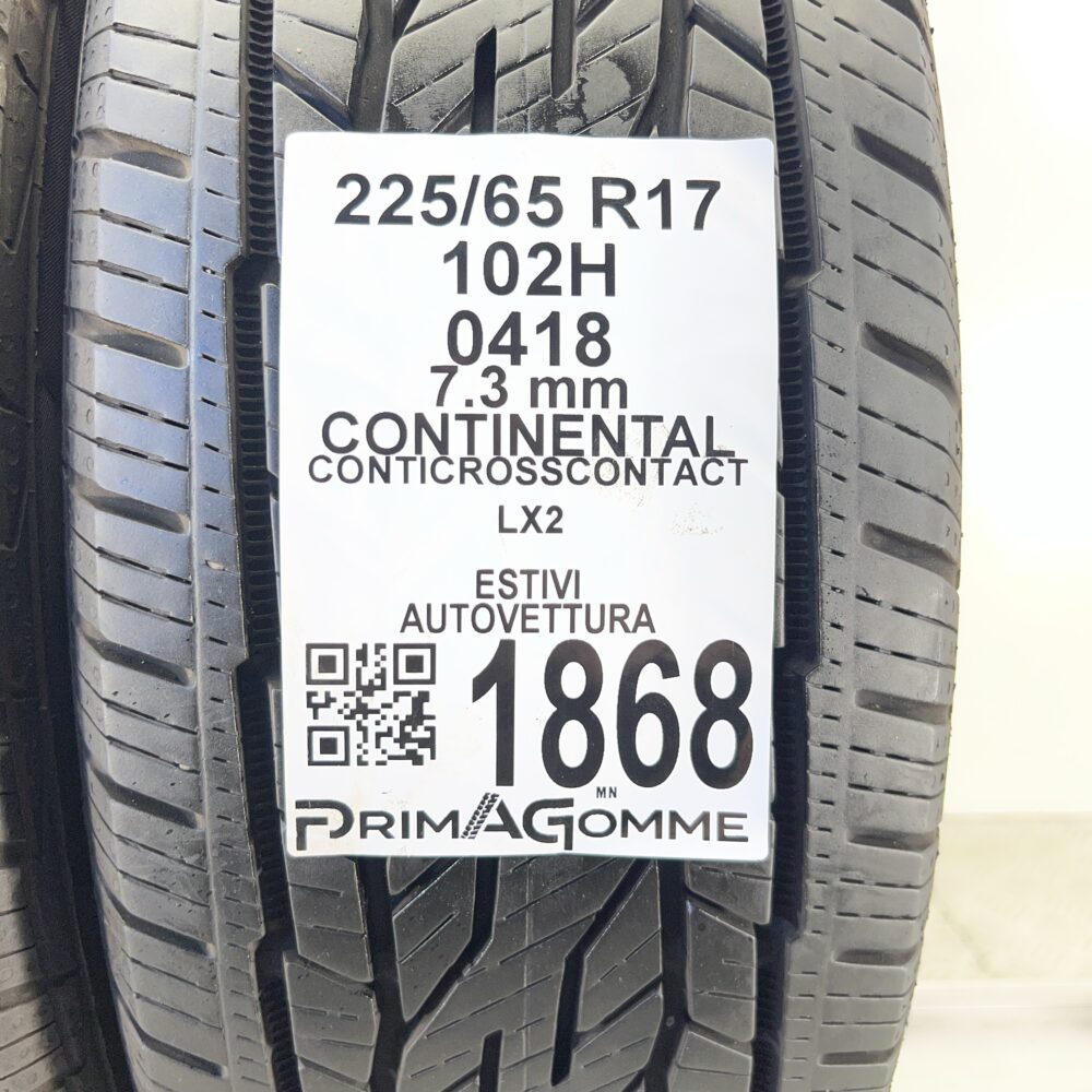 Pneumatici Usati 225 65 R17 102H CONTINENTAL ContiCrossContact LX2 100% Estive | Gomme Usate | PrimaGomme.it Pneumatici usati 225 65 R17 CONTINENTAL ContiCrossContact LX2 - foto 8