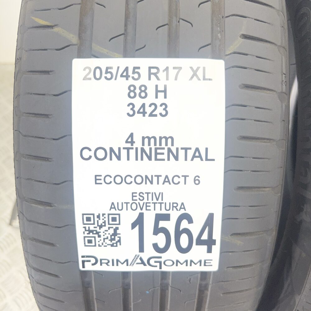 Gomme Usate 205 45 R17 88H Continental Ecocontact 6 Estive | Gomme Usate | PrimaGomme.it Gomme Usate 205 45 R17 88H Continental Ecocontact 6 Estive - immagine 2