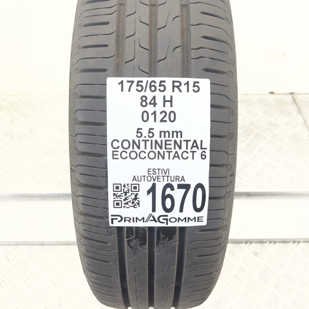 Pneumatico Usato 175 65 R15 84H Continental Ecocontact 6 78% Estivo | Gomme Usate | PrimaGomme.it Pneumatico Usato 175 65 R15 84H Continental Ecocontact 6 78% Estivo - immagine 7