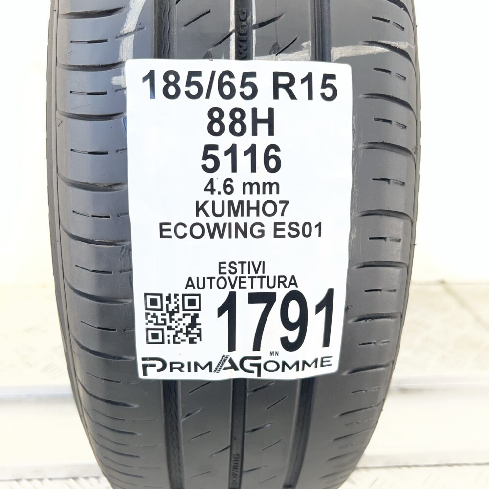 Pneumatico Usato 185 65 R15 88H Kumho Ecowing ES01 Estivo | Gomme Usate | PrimaGomme.it Pneumatico usato 185 65 R15 Kumho Ecowing ES01 - foto 7